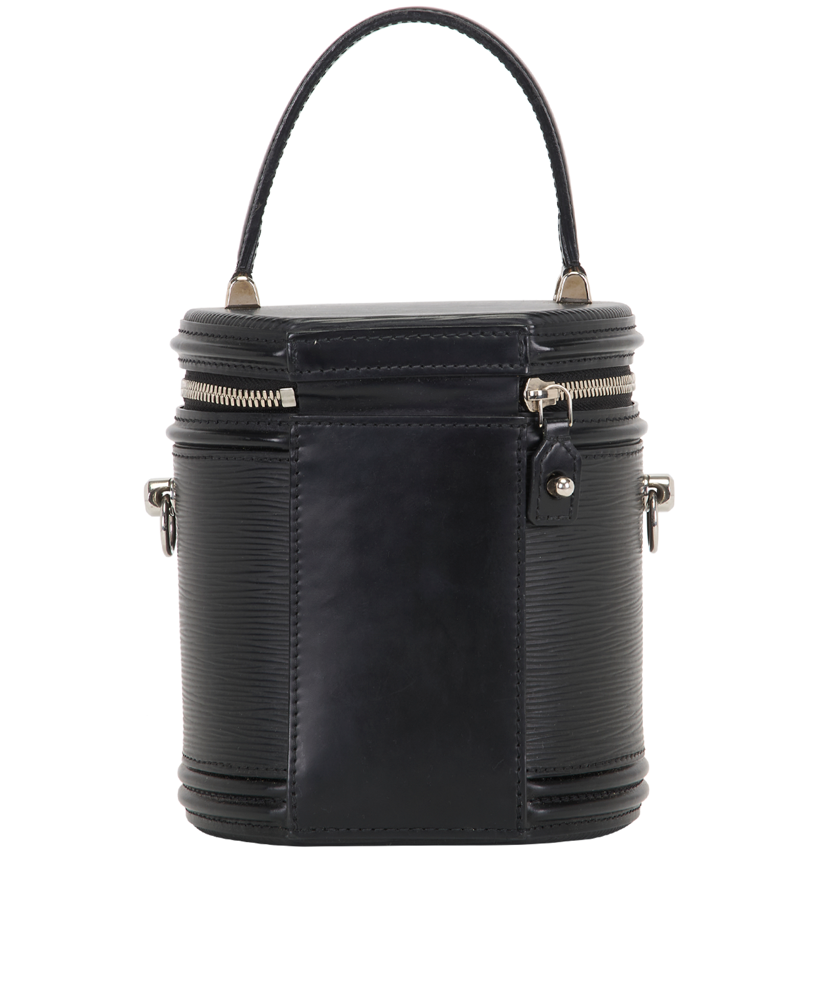 Cannes Cylinder Bag, &pound;850, Handbags, Black, Leather, Back view